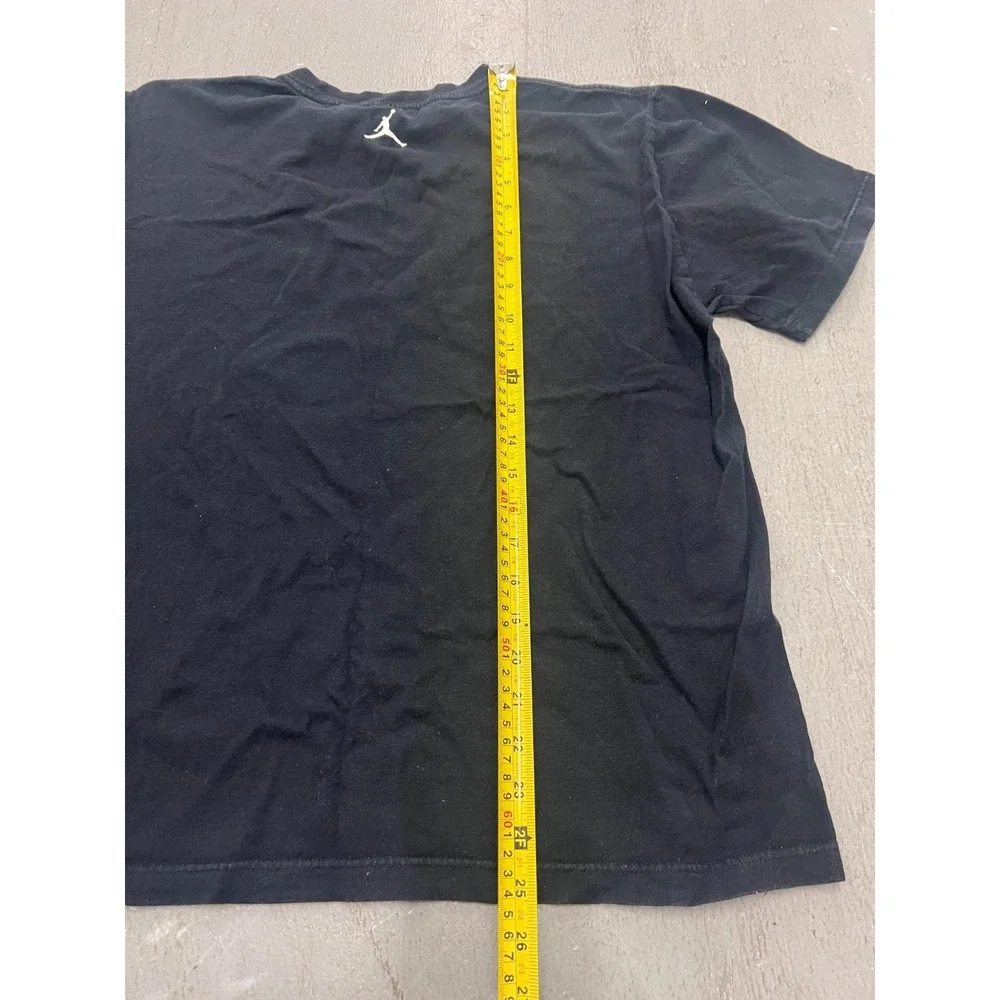 Jordan T-Shirt Men Large Black Graphic Print Short Sleeve Streetwear Skater Boho